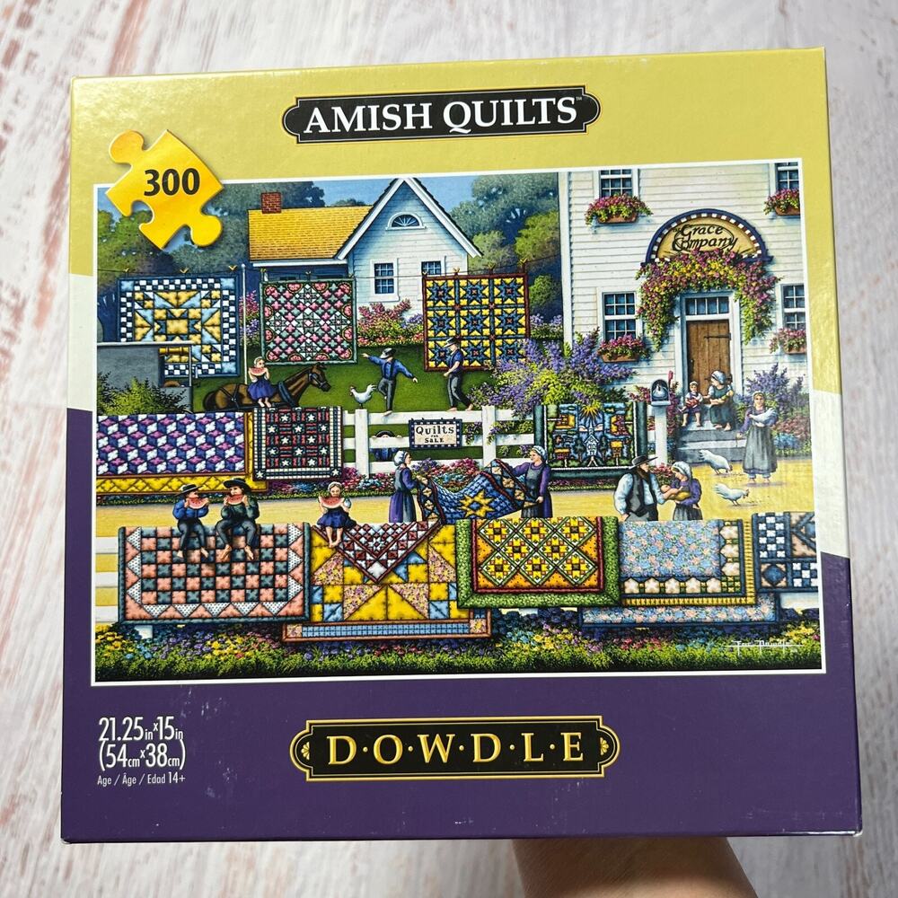 Buffalo Games Dowdle Amish Quilts 300 Piece Jigsaw Puzzle 21.25x15
